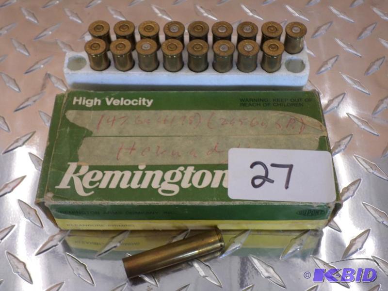 lot 27 image: (18) Remington .44-Marlin Rifle Casings...