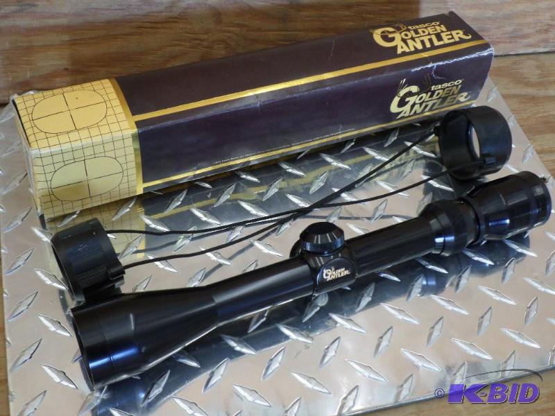 lot 3 image: New Tasco Golden Antler 3x-9x-32mm Rifle Scop...