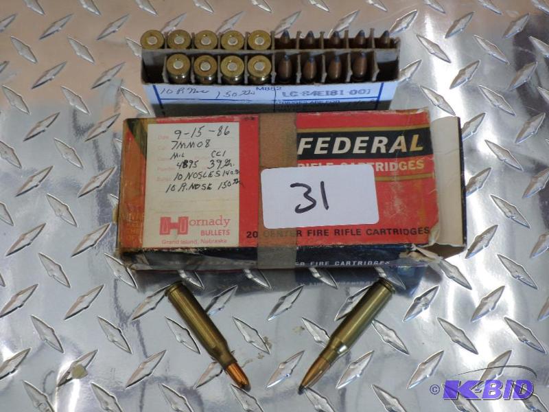 lot 31 image: (20) Rounds Federal .308-Winchester...