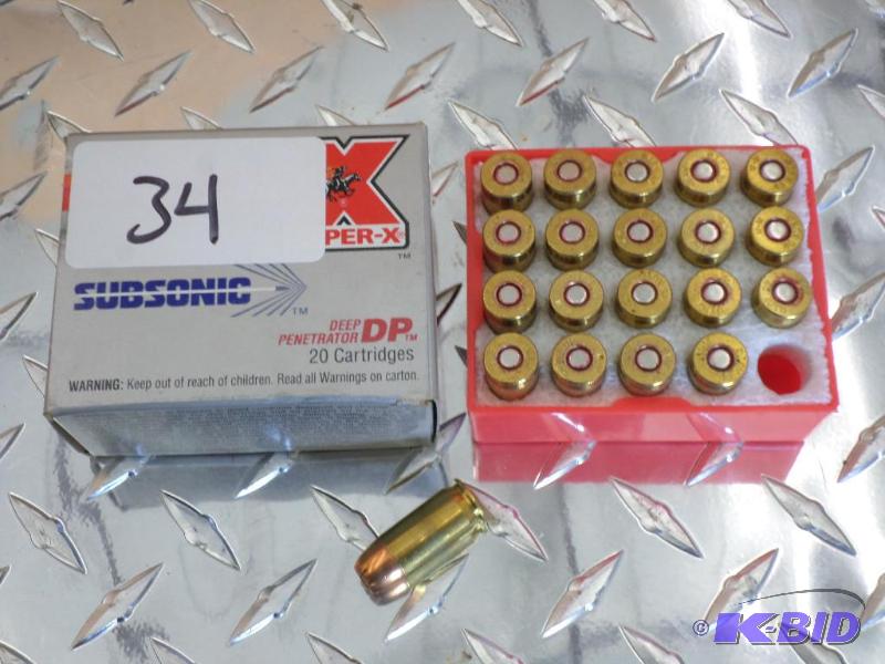 lot 34 image: (20) Rounds Winchester .45-Auto 230gr Jackete...