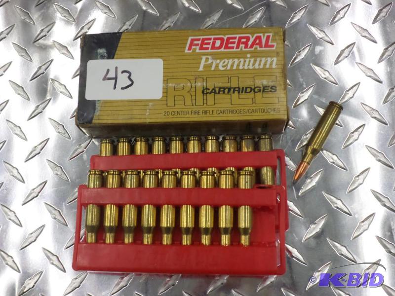 lot 43 image: (20) Rounds Federal 7mm-08 140gr Nosler Parti...