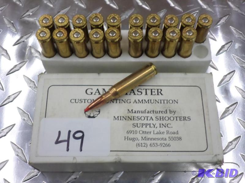 lot 49 image: (20) Rounds Gamemaster 7mm-08 140fr Ballistic...