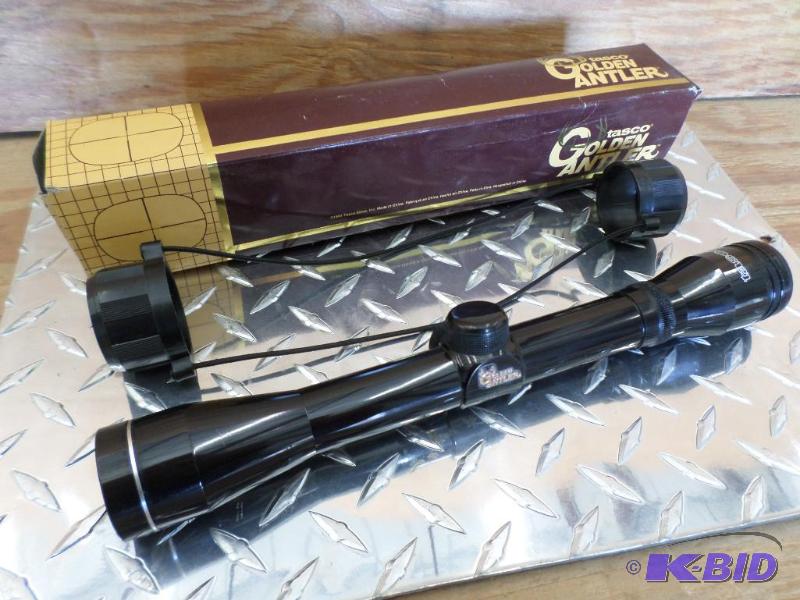 lot 5 image: New Tasco Golden Antler 4x32mm Rifle Scope...