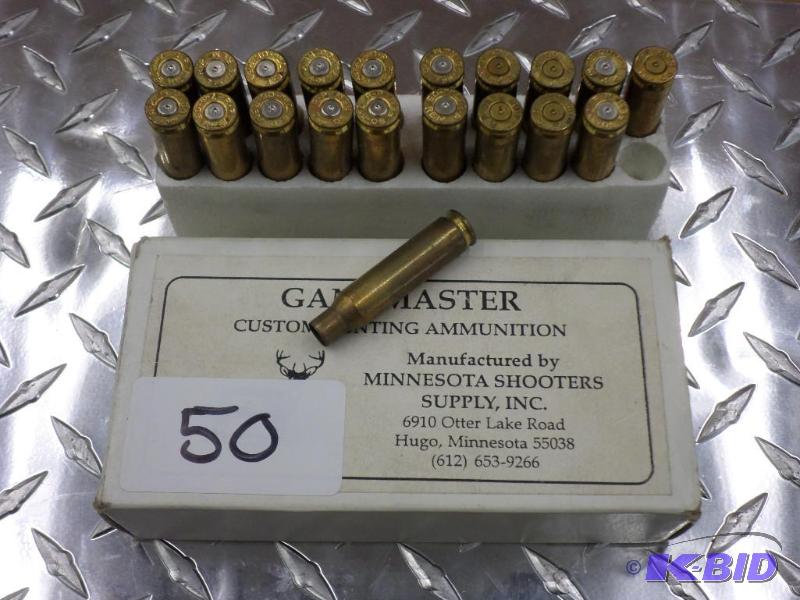 lot 50 image: (20) Rounds Gamemaster 7mm-08, Spent Rounds...