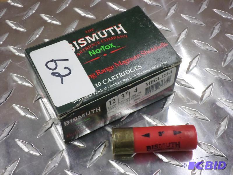 lot 62 image: (8) Bismuth 12-Gauge 3" #4-Shot...