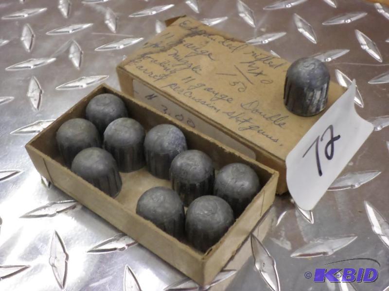 lot 72 image: (10) 11-Gauge Expanded Rifled Slugs For A Muz...