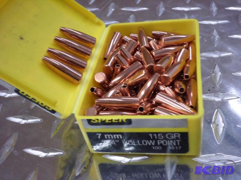 lot 80 image: Box Of Speer 7mm 115gr .284 Hollow Point Bull...