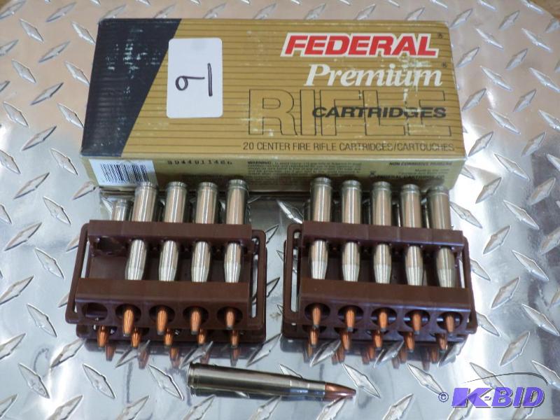 lot 9 image: (20) Rounds Federal 300 H&ampH Magnum 180gr ...