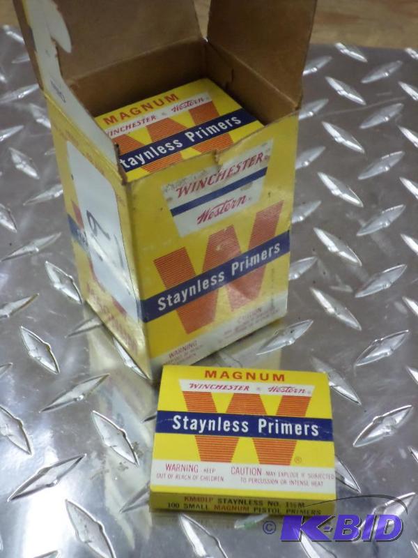 lot 99 image: Box Of Winchester Staynless Primers, KM401P N...