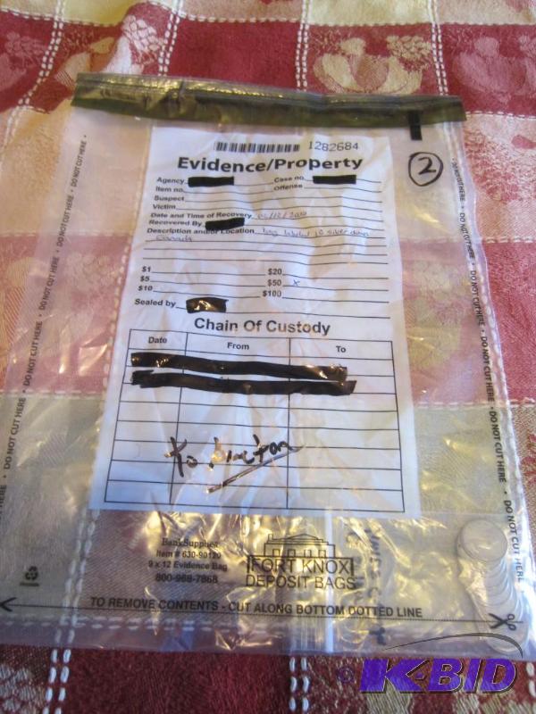 BAG OF TEN (10) CANADIAN SILVER DIMES IN EVIDENCE BAG