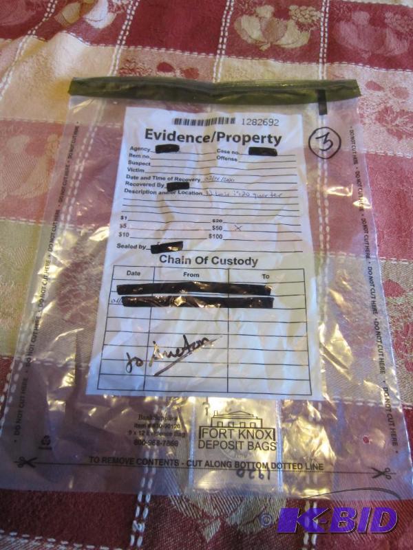 1920 STANDING LIBERTY QUARTER IN EVIDENCE BAG