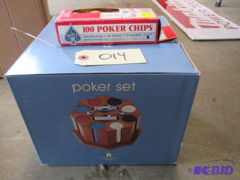 lot 14 image: Poker chips sets, new in packages...