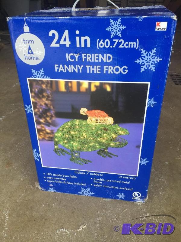 lot 31 image: 24 inch holiday frog...