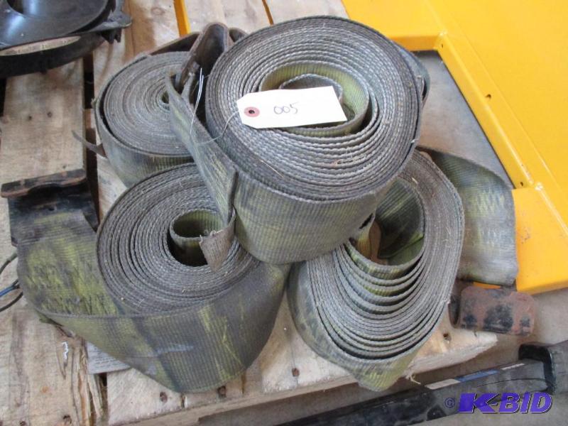 lot 5 image: Semi truck load straps...