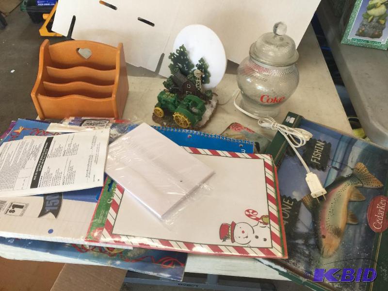 lot 77 image: Misc lot including Coke jar and more...
