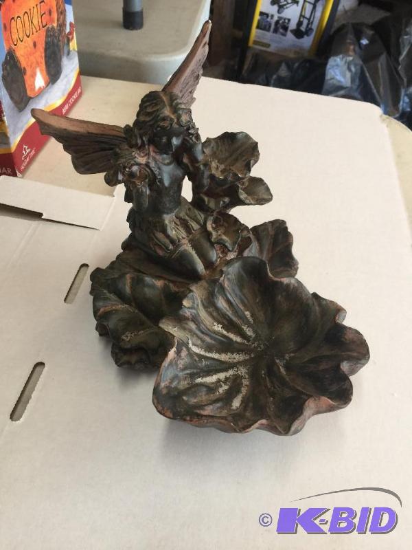 lot 84 image: Angel statuedish...