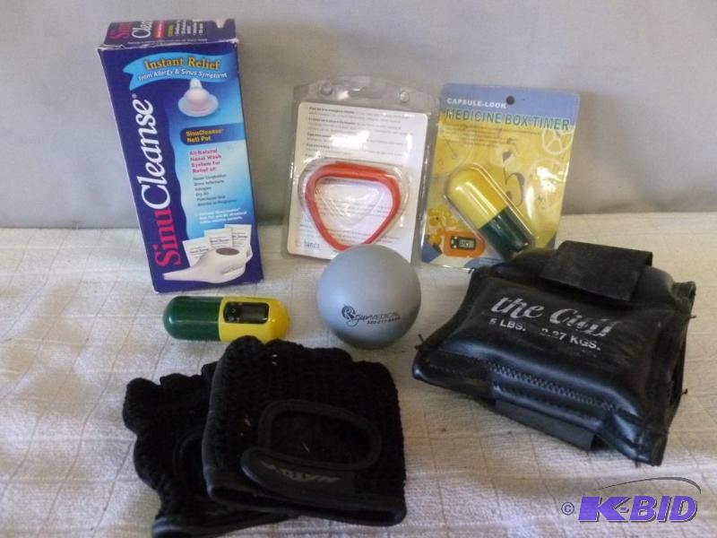 lot 126 image: Lot of medical and fitness items that include...