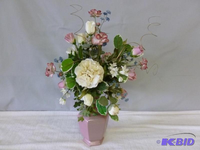 lot 24 image: Beautiful artificial floral centerpiece with ...