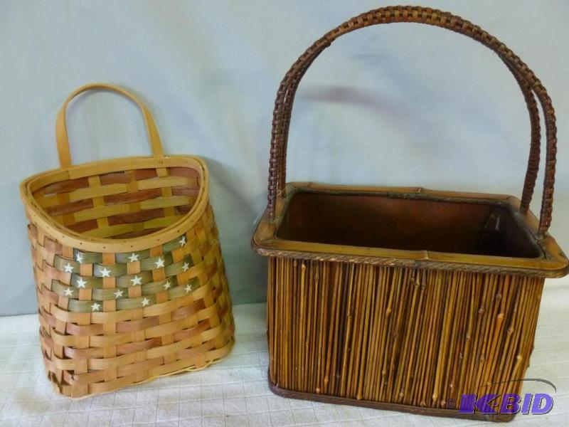 lot 43 image: This lot consists of a large handled bamboo t...