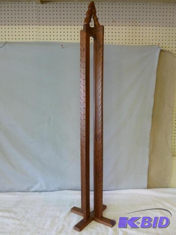 lot 60 image: Large custom made walnut Christmas card floor...