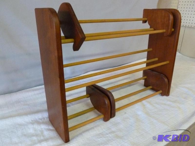 lot 61 image: Nice custom made wooden rack, measures 23.5&q...