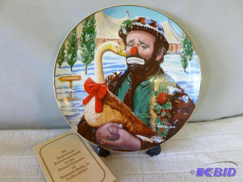 lot 84 image: Emmett Kelly Jr. - Christmas Feast hand paint...