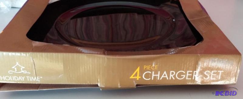 Set of NEW Black Plate Chargers, charges are ...