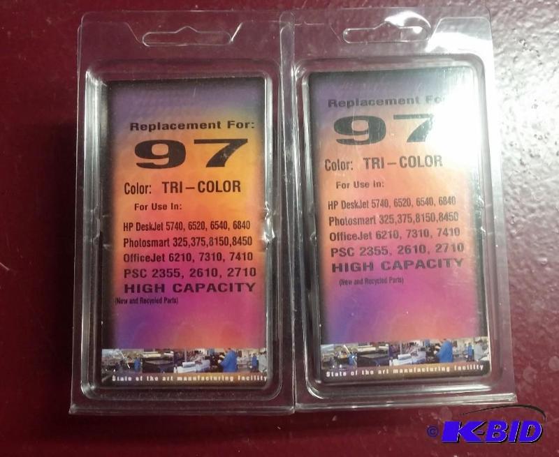 Lot of 2 97 High Capacity Tri-Color Printer I...