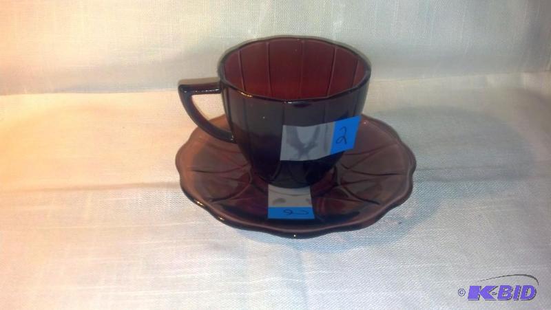 NEWPORT HAIRPIN, CUP AND SAUCER, AMETHYST IN ...