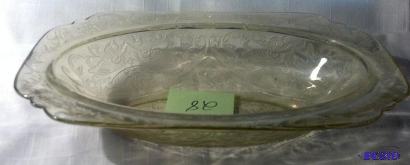 MADRID, BOWL 10 IN OVAL VEGTABLE, AMBER...