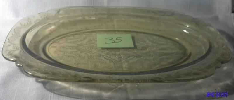 MADRID, PLATTER 11 12&quot OVAL, AMBER...