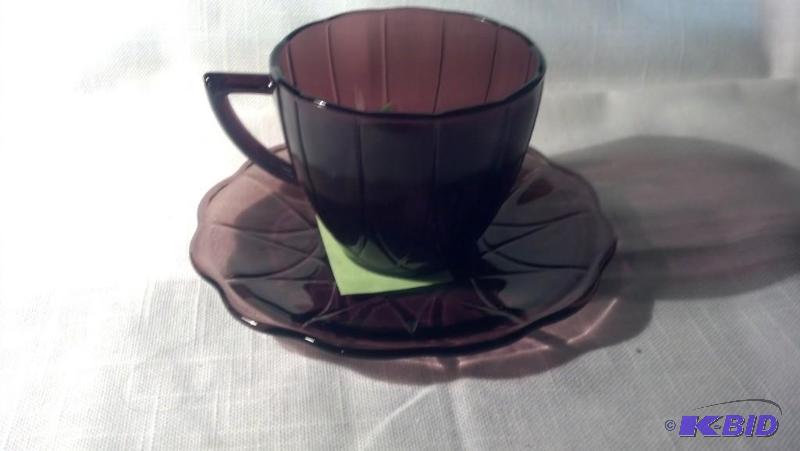 NEWPORT HAIRPIN, CUP AND SAUCER, AMETHYST IN ...