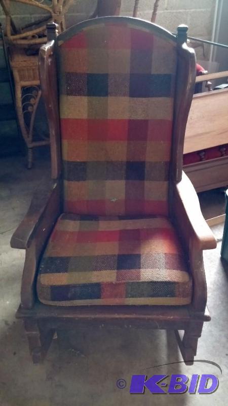 Vintage and HEAVY padded rocker. This rocker ...