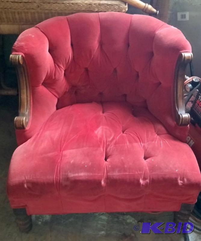 Vintage Half Barrel Chair. No rips, no tears ...