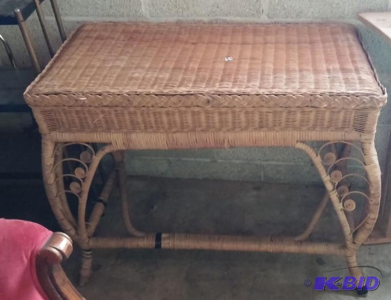 Wicker side table, great for the patio. Great...