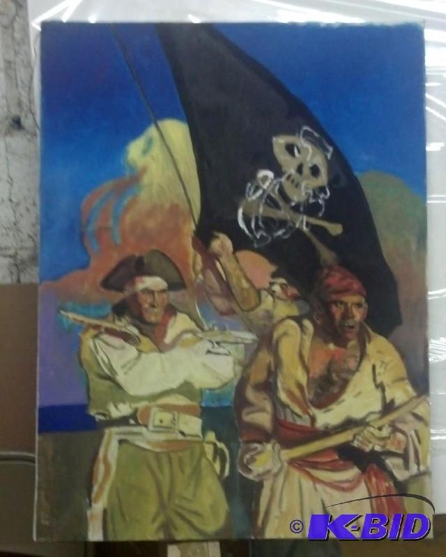 Picture as shown-Canvas Hand Painted 22 X 30...