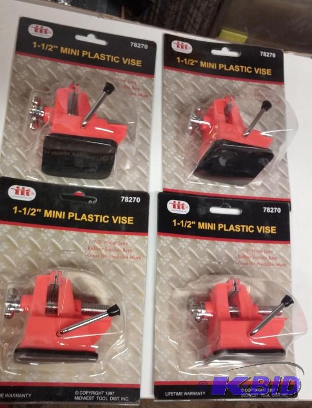 Lot of 4 small suction cup jewelry vises...