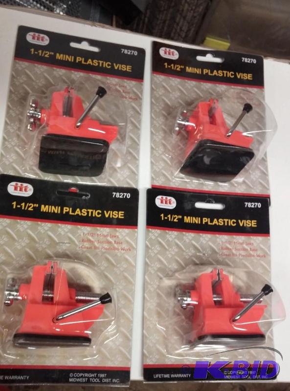 Lot of 4 small suction cup jewelry vises...