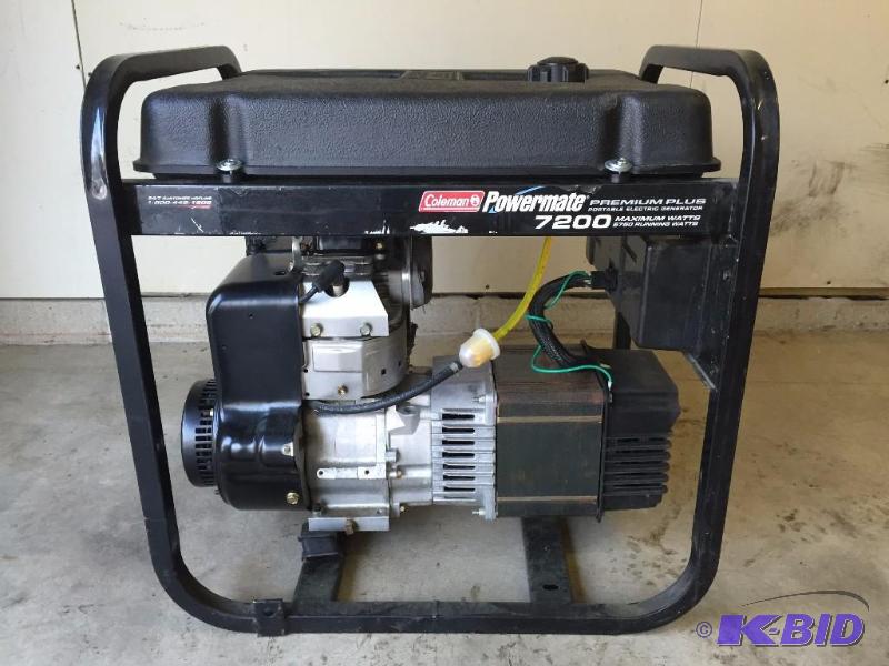 lot 3 image: Coleman 7200 Watt Generator w 11hp Tecumseh Motor