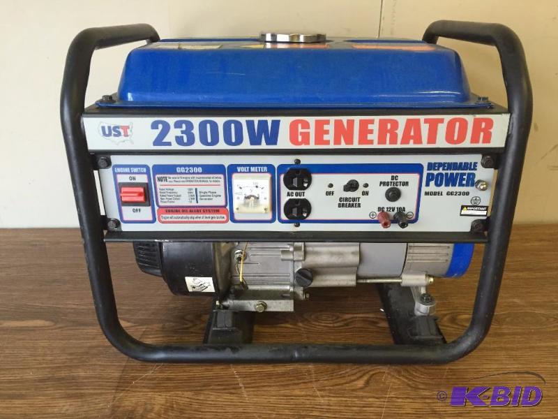 lot 4 image: UST 2300 Watt Generator w5.5hp motor