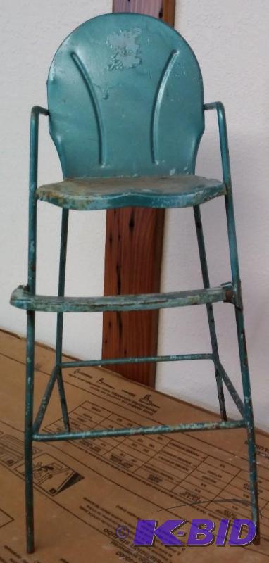 Very Old Vintage Doll Highchair. 18&quot Tal...