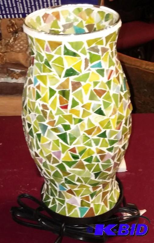 New in Box Mosaic Tiles Lamp. 12&quot lights...
