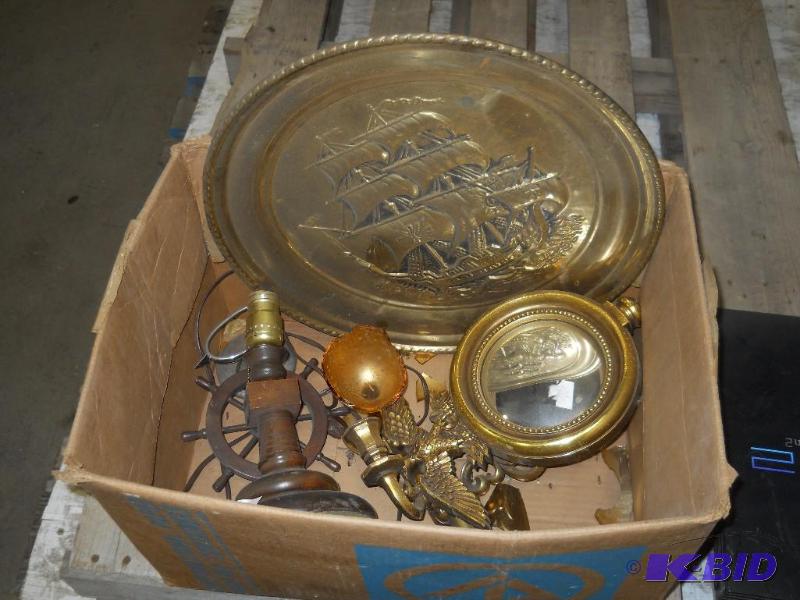 lot 22 image: Box of Nautical Collectibles