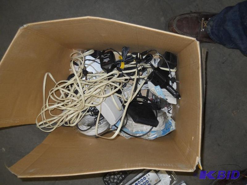 lot 37 image: Box of Wire and Phones
