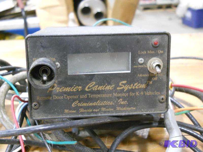 lot 5 image: Criminalistics Premier Canine System, K9, Dog Equipmenet. Door opener Cables included