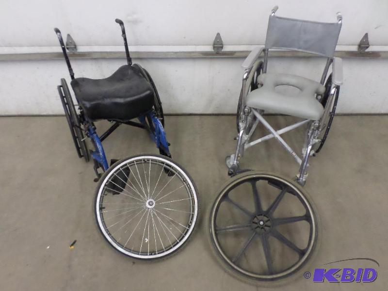 (1) Folding Wheelchair &amp (1) Folding Show...