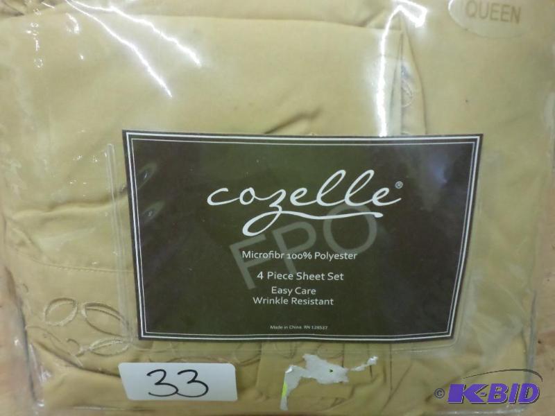 New Cazelle 4-Piece Microfiber Polyester Quee...