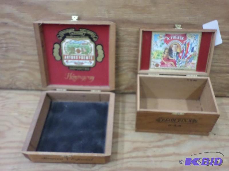 (2) Vintage Wooden Cigar Boxes...