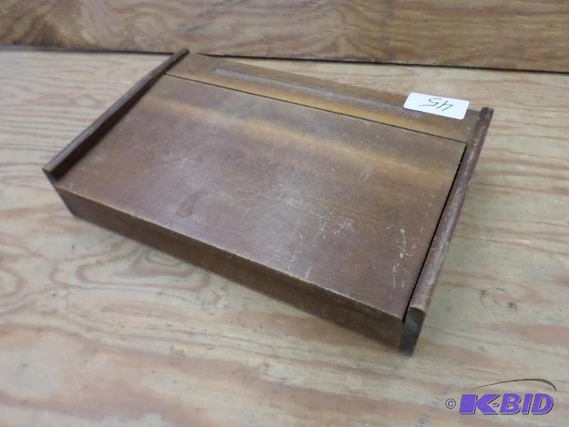 Vintage Secretary Wooden Desk Top Box...