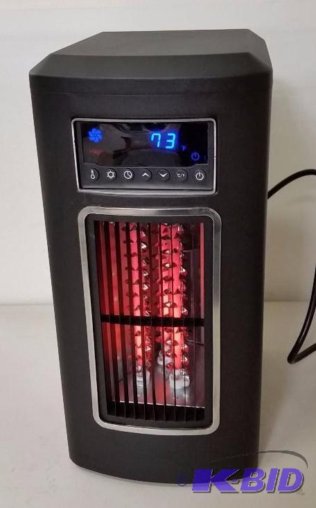 lot 10 image: Life Pro Series 18 in. 1500 Watt Infrared Tower Heater with Remote.  New in Box. Tested. Works.